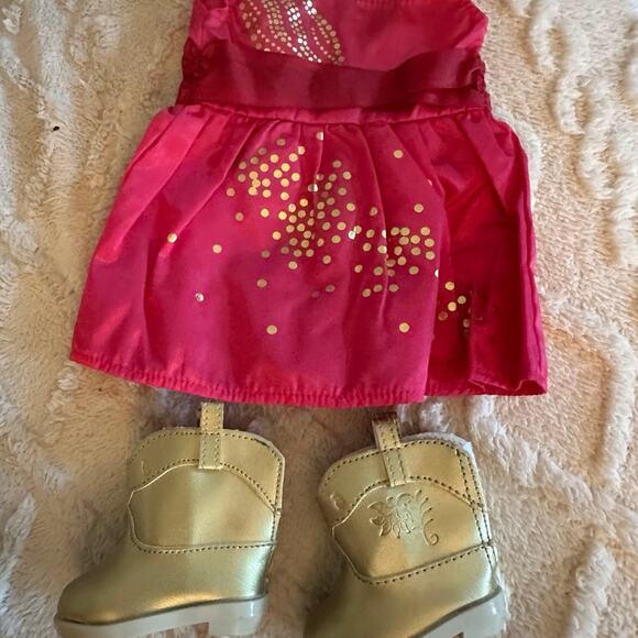 American Girl Doll Saige's Sparkle Dress Outfit Dress & Boots GOTY 2013 A362 - Picture 1 of 4